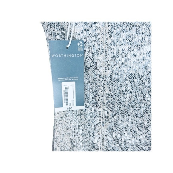 Worthington Womens Sleeveless Sequin Slip Dress Size Small - Picture 6 of 10